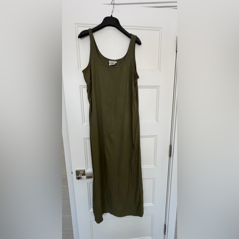 Faded Glory Olive Long Dress size L